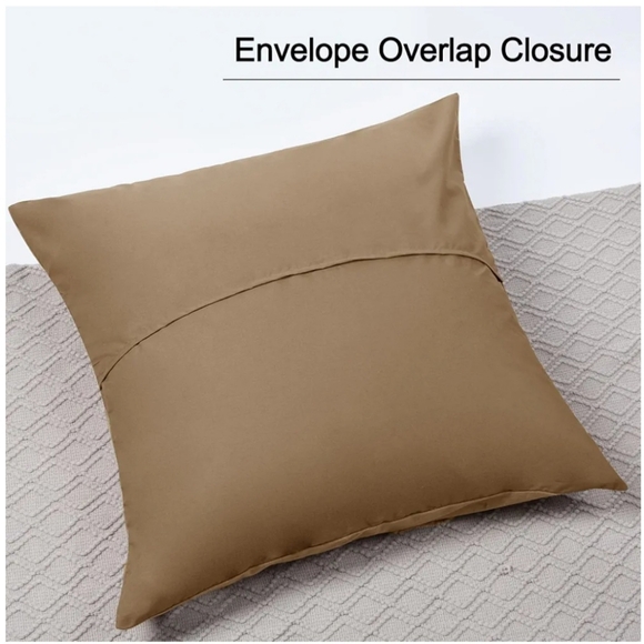 26 x 26" Taupe Pillow Covers (2) - Picture 4 of 5